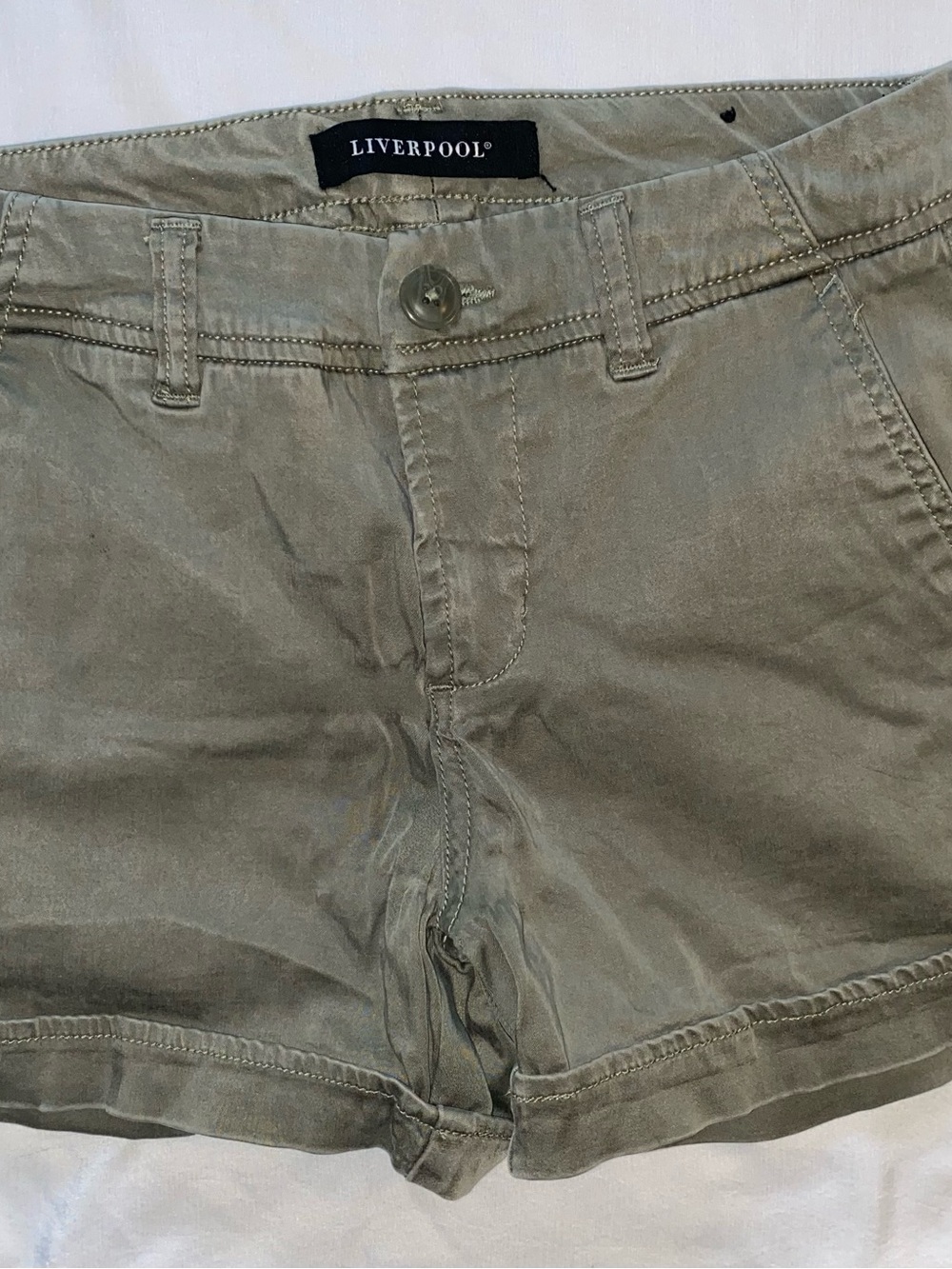 Liverpool Women’s Olive Green Flat Front Shorts